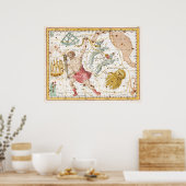 Celestial Constellations Map Poster (Keuken)