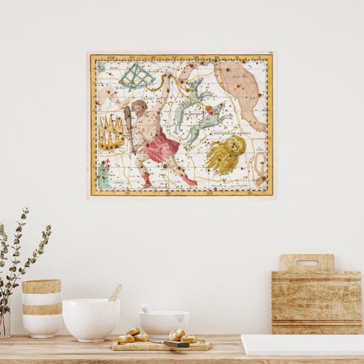  Celestial Constellations Map Poster (Keuken)