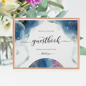 Celestial, Constellations, Starry Guestbook Sign. Poster