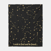 Celestial Constellations Stars Blanket Fleece Deken (Voorkant)