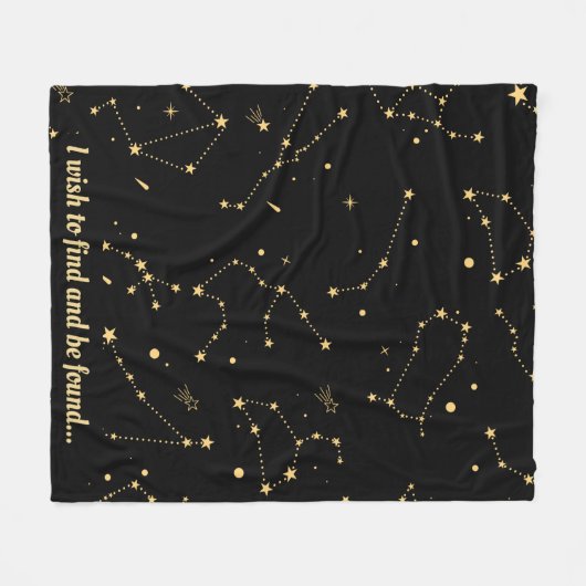 Celestial Constellations Stars Blanket Fleece Deken (Voorkant (Horizontaal))