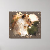 *~* Celestial Cosmic Art AP23 Artistieke LIONESS Canvas Afdruk (Voorkant)