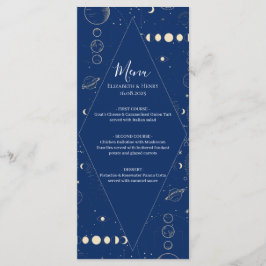 Celestial cosmic ethereal sun moon stars wedding menu