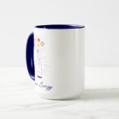 Celestial Cosmic Hand Coffee Mug - Minimalist Myst Mok (Voorkant links)