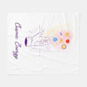 Celestial Cosmic Hand Fleece Blanket - Mystical Mi Deken (Voorkant (Horizontaal))
