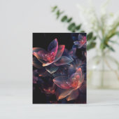 Celestial Cosmic Lotus Bloom Aankondigingskaart (Staand voorkant)