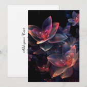 Celestial Cosmic Lotus Bloom Feestdagenkaart (Voorkant / Achterkant)