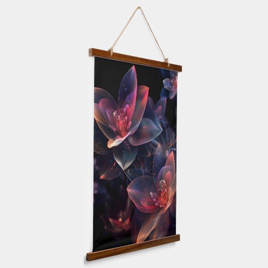 Celestial Cosmic Lotus Bloom Hangend Wandkleed (Gebogen)