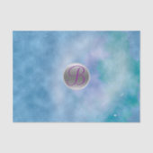 Celestial Cosmic Sky Monogram Letter Initiaal Tissuepapier (Voorkant)