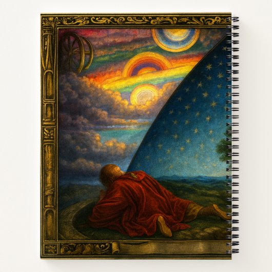 Celestial Cosmos Derived From Flammarion Engraving Notitieboek (Achterkant)