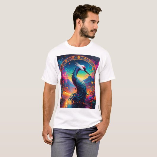 Celestial Crane of the Lantern Realm T-shirt (Voorkant volledig)
