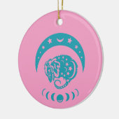 Celestial Crecent Moon Possum Whimsical Natuur Keramisch Ornament (Links)
