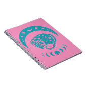 Celestial Crecent Moon Possum Whimsical Natuur Notitieboek (Rechterzijde)