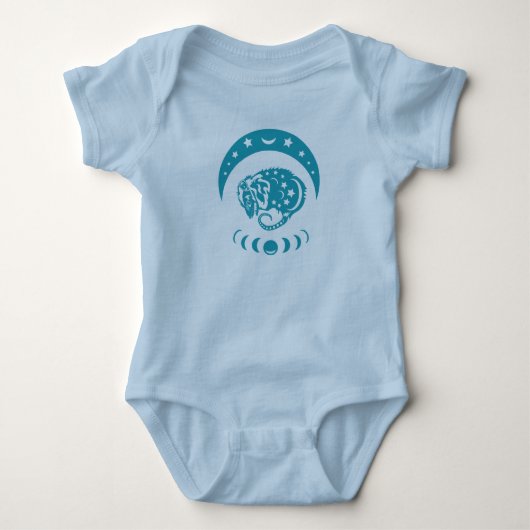 Celestial Crecent Moon Possum Whimsical Natuur Romper (Voorkant)