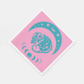 Celestial Crecent Moon Possum Whimsical Natuur Servet (Hoek)