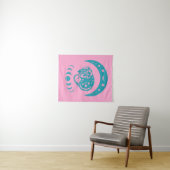 Celestial Crecent Moon Possum Whimsical Natuur Wandkleed (In Situ (horizontaal))
