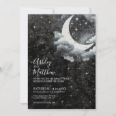 Celestial Crescent Moon bruiloft Kaart (Voorkant)