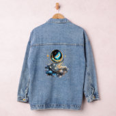 Celestial Crescent Moon fantasie nacht hemel sterr Denim Jacket (Hangar)