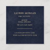 Celestial Crescent Moon Vierkante Visitekaartje (Achterkant)