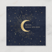 Celestial Crescent Moon Vierkante Visitekaartje (Voorkant)