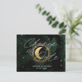 Celestial Crescent Moon Wijzig de datum Briefkaart (Staand voorkant)