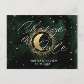 Celestial Crescent Moon Wijzig de datum Briefkaart (Voorkant)