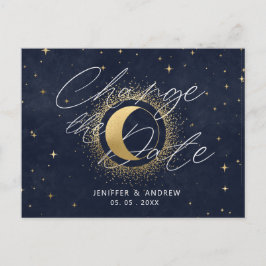 Celestial Crescent Moon Wijzig de datum Briefkaart