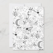 Celestial Cresent Moon Huwelijksuitnodigingen Kaart (Achterkant)