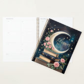 Celestial Cresent Moon met boeken en Rozen Planner (Display)