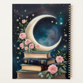 Celestial Cresent Moon met boeken en Rozen Planner (Achterkant)