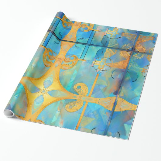 Celestial Crossroads Wrapping Paper Cadeaupapier (Uitgerold)