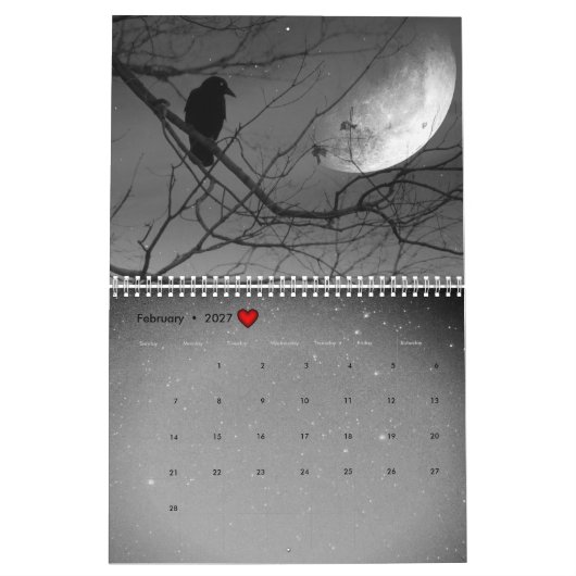 Celestial Crows 2026 Calendar Kalender (Feb 2027)