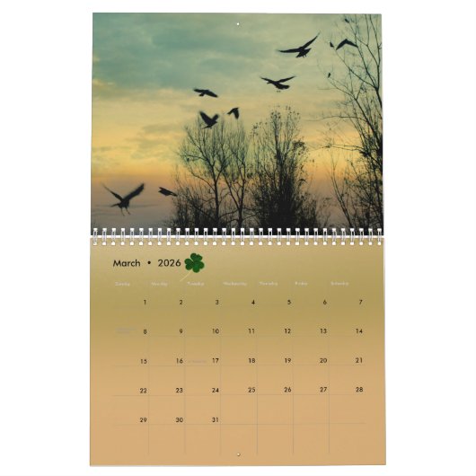 Celestial Crows 2026 Calendar Kalender (Mar 2026)