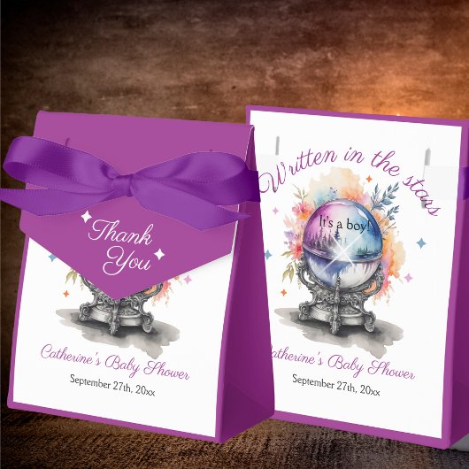 Celestial Crystal Ball Astrologie Baby shower Bedankdoosjes
