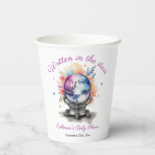 Celestial Crystal Ball Astrologie Baby shower Papieren Bekers (Achterkant)