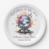 Celestial Crystal Ball Astrologie Baby shower Papieren Bordje (Voorkant)