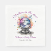 Celestial Crystal Ball Astrologie Baby shower Servet (Voorkant)