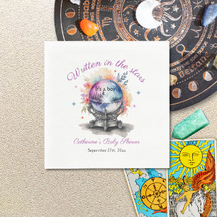 Celestial Crystal Ball Astrologie Baby shower Servet