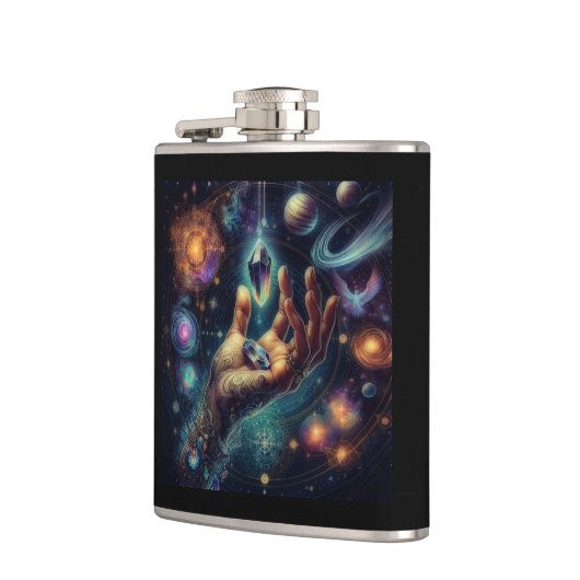 Celestial Crystal in de Palm Galaxy Spacy Heupfles (Links)