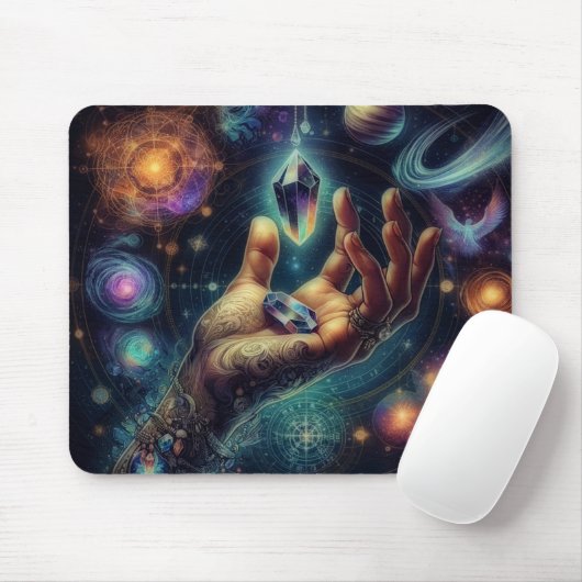 Celestial Crystal in de Palm Galaxy Spacy Muismat (Met muis)