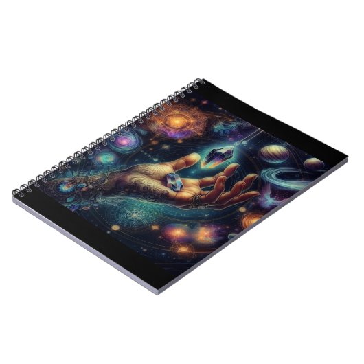 Celestial Crystal in de Palm Galaxy Spacy Notitieboek (Linkerzijde)