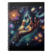 Celestial Crystal in de Palm Galaxy Spacy Notitieboek (Voorkant)
