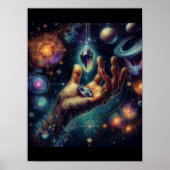 Celestial Crystal in de Palm Galaxy Spacy Poster (Voorkant)