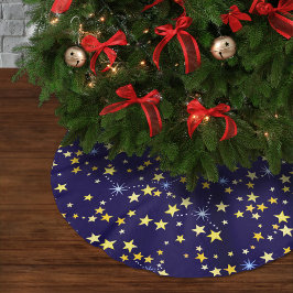 Celestial Cute Sterrennacht Pattern Blue Kerstboom Rok