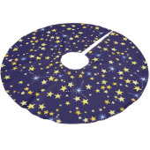 Celestial Cute Sterrennacht Pattern Blue Kerstboom Rok (Gekanteld)
