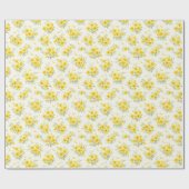 Celestial Daffodil Floral Wrapping Paper Cadeaupapier (Vlak)