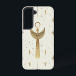 Celestial Dancer Rise Telefoonhoes Samsung Galaxy Hoesje<br><div class="desc">Een gouden figuur danst tussen de sterren,  viert beweging,  licht en de vreugde van spirituele expressie.hemelse vrouw,  spirituele dans,  gouden sterren,  verheffende pose,  abstracte vrouwelijke,  kosmische vreugde</div>