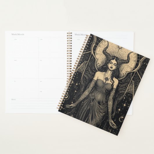 Celestial Dark Angel Art Print | Occult Goddess Il Planner (Display)