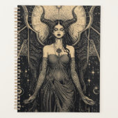 Celestial Dark Angel Art Print | Occult Goddess Il Planner (Voorkant)
