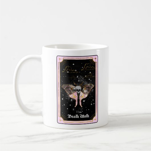 Celestial de Death Moth Tarot Card Moon Pink Koffiemok (Links)